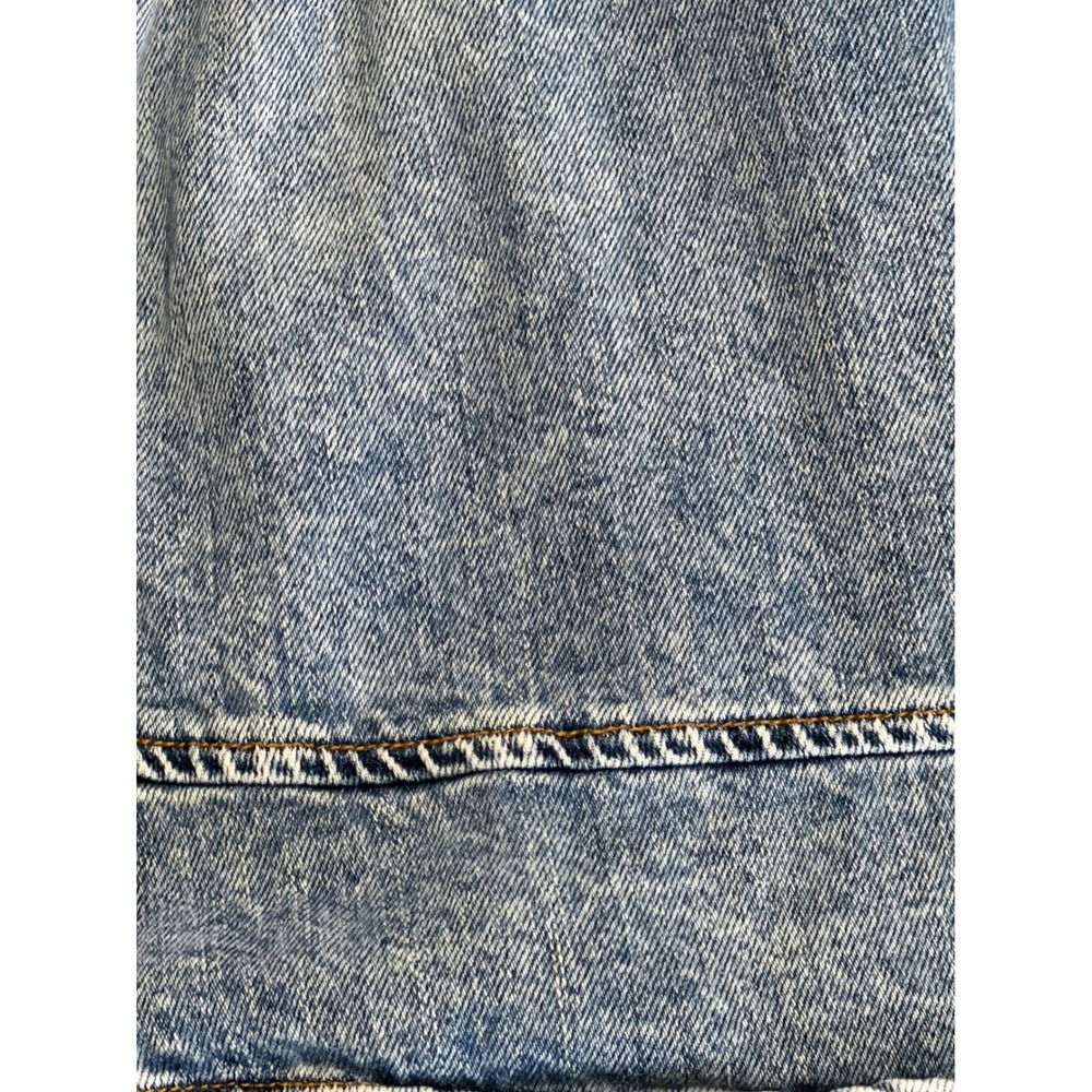 Jonathan Simkhai holland Denim Mini Dress Light Wash Puff Sleeve Organic  s‎ m - Picture 10 of 16